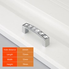 Crystal Accessory Drawer Knob Hole Door Modern Handle Pull Cabinet Diamond