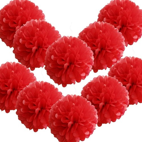 Tissue paper pompoms pom - 10,