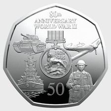 2025 Gibraltar 50p coin 80th Anniversary of the end of World War II