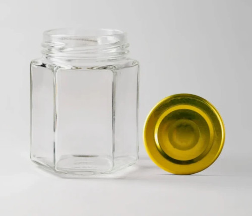 Hexagonal glass jars - hexagonal,