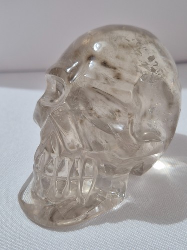 Skull smoky quartz inclusions - skull,