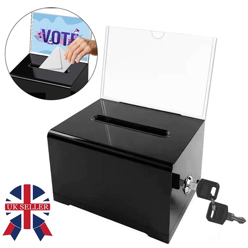 Acrylic donation box lock and - ,