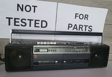 Vintage Sony CFS-401L Stereo Radio Twin Cassette Player FOR PARTS OR REPAIR