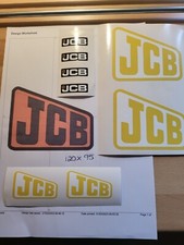 2 x JCB decal vinyl stickers