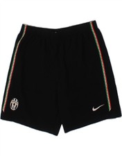 NIKE Boys Juventus Sport Shorts 7-8 Years XL Black Polyester AP04
