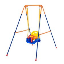 Uimoso Swing Sets for Backyard 3 in 1 Toddler Swing Set with 4 Sandbags Foldable