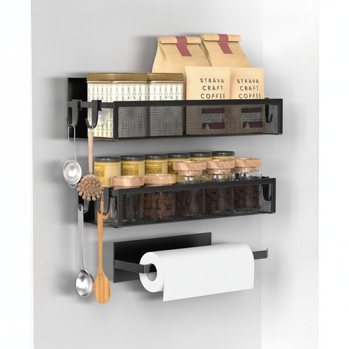 Magnetic kitchen spice rack - spice,