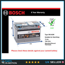 AGM Car Battery S5A08 Bosch