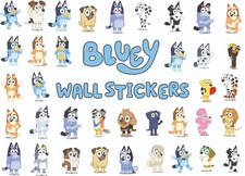 Bluey Wall Stickers - HD images - cut to shape (A5-A0) Up to 1.2 Meters High!!