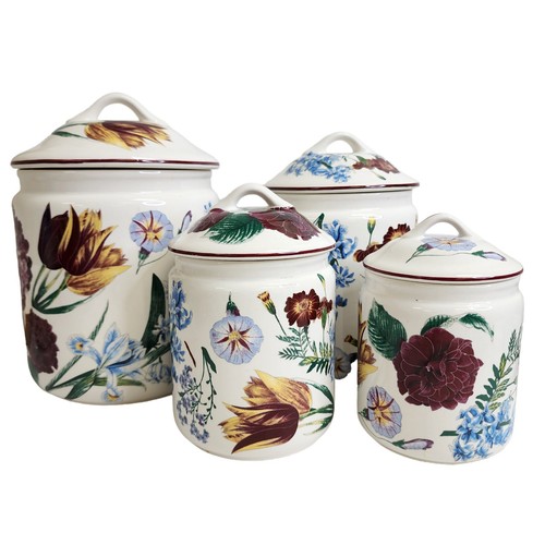 Vintage lot canisters floral - lot, 4