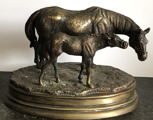 Stunning bronzed metal - bronzed, horses