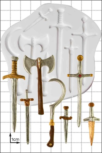 Silicone mould swords - silicone, &