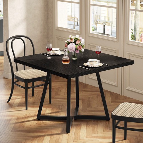 Black rustic industrial - black, dining