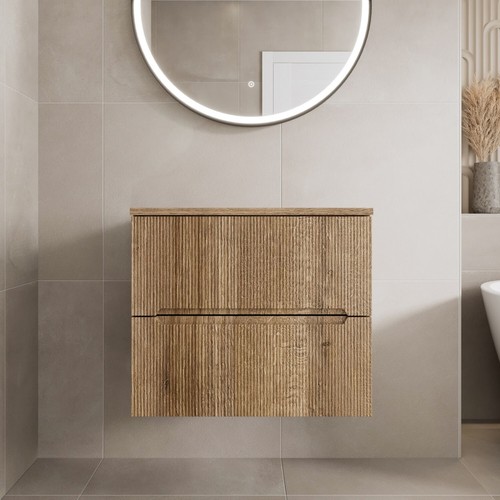 600mm bathroom vanity unit oak - 600mm,