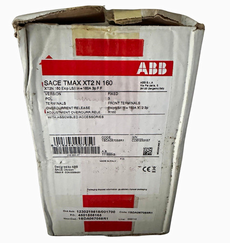 Abb sace tmax xt2n 160a - abb, 3-pole