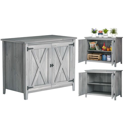 Outsunny wooden garden shed - wooden,