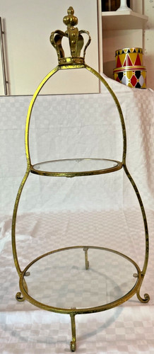 Gold crown cake stand wedding - gold,