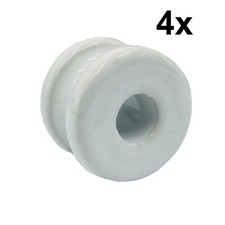 4 x Porcelain Donut Insulators