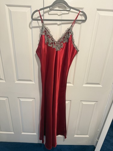 Vintage style red long slip - vintage,