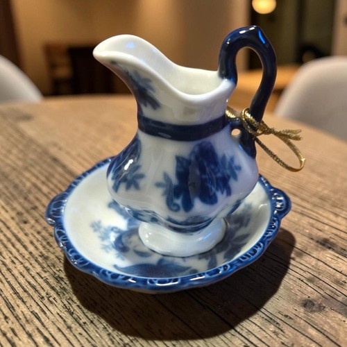 Vintage miniature flow blue - vintage,