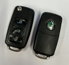 SKODA 3 BUTTON REMOTE FLIP KEY FOB OCTAVIA FABIA ETC TESTED! LOOK 3T0 837 202 C
