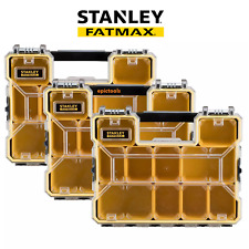 3 x Stanley Waterproof Fatmax Deep Pro Organiser Tool Screw Storage Case, 197518