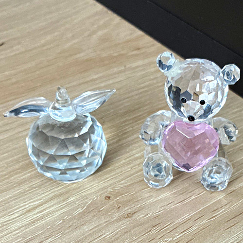 Clear crystal bear figurine - clear,