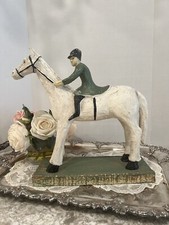 Horse Figurine Jockey Resin