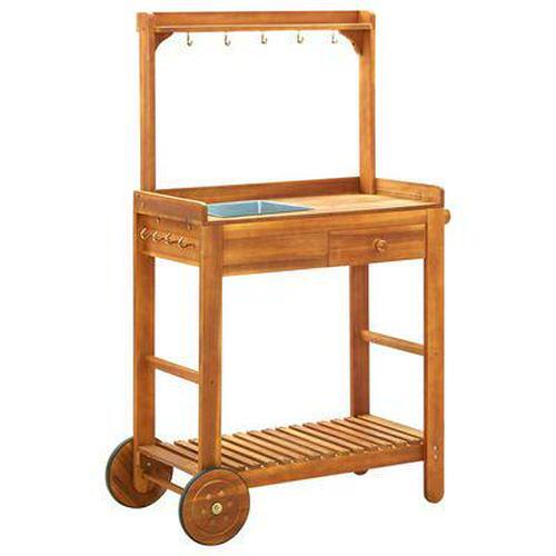 Wooden kitchen trolley - kitchen, wood