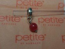 * Genuine Lovelinks PETITE RANGE * HOT PINK NATURAL STONE DANGLE Silver Charm *