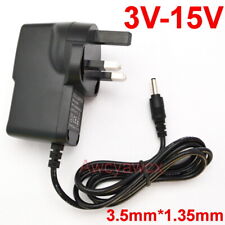 3V 4.5V 5V 6V 7.5V 8V 9V 10V 12V 15V 500mA 1A power adapter supply 3.5mm 1.35mm