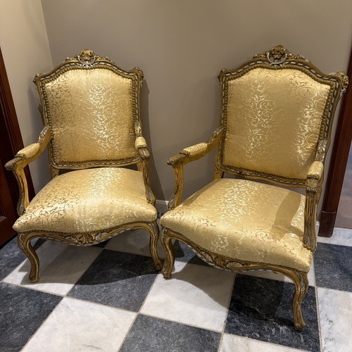 Pair louis xvi armchairs - xvi,