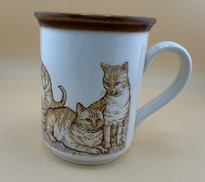 Biltons England Tabby Cat & Kittens Family Stoneware Mug Vintage Cat Cup