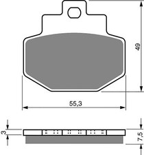 Brake Disc Pads Rear R/H Goldfren for 2002 Gilera VXR 180 Runner