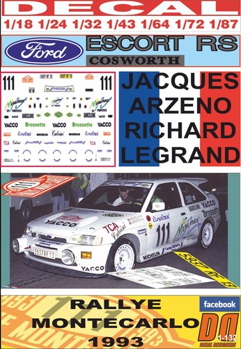 Decal ford escort cosworth - decal,