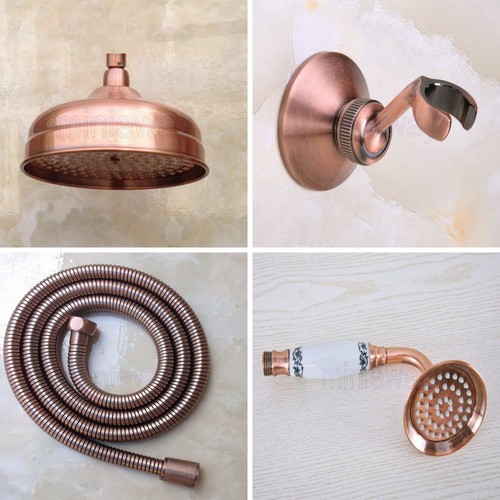 Antique red copper shower - red,