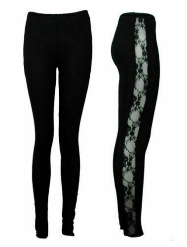 New womens lace leggings side - lace,