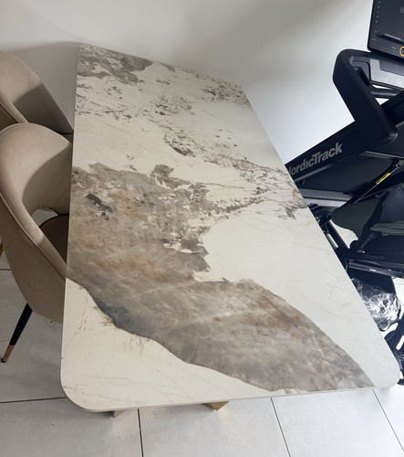 Rectangular marble dining - marble,