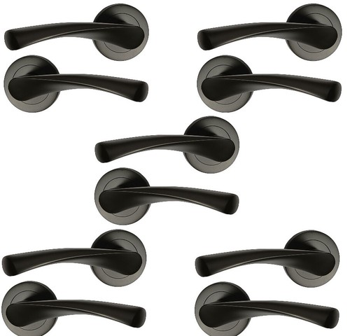 Matt black door - handle, pack