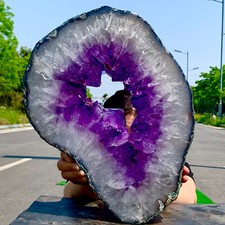 11.79LB Natural Amethyst geode quartz cluster crystal specimen Healing