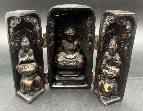 Vintage buddha triptych - vintage,