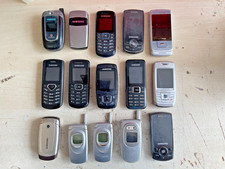 Batch of 15 'as found' vintage Samsung mobile phones - see images & description