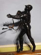 Spelter jockey metal figure - metal,