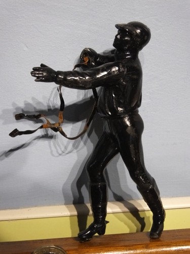 Spelter jockey metal figure - jockey,