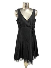 DEBUT Dress Size M 14 Black A-Line Womens Knee Length EU42