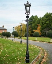 Deluxe Victorian Lamp Post - Black 2.7m