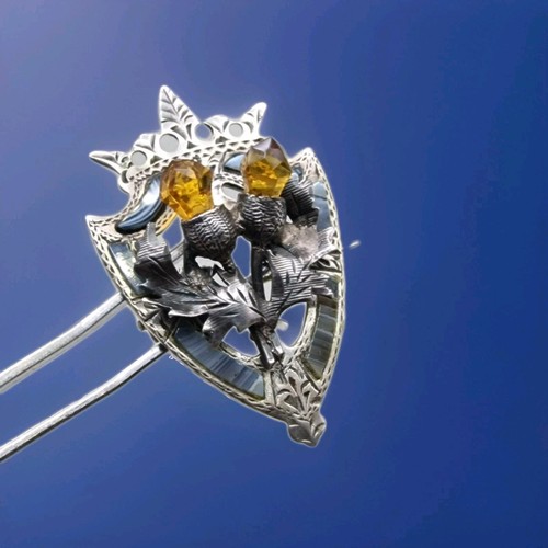 Scottish thistle brooch - scottish,