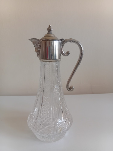 Vintage glass claret jug - vintage,