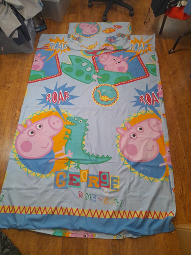 Peppa pig single bed - pig, duvet