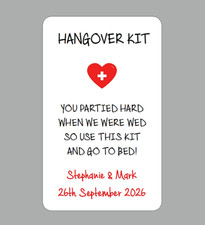 Hangover kit labels wedding - labels,